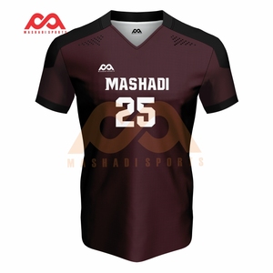เสื้อฟุตบอล MashadiSports แบบสั่งทำพิเศษ คอวี แขนสั้น ระบายเหงื่อได้ดี สำหรับผู้ใหญ่ ทั้งชายและหญิง ผ้าโพลีเอสเตอร์ 180 กรัม - Product Image 4