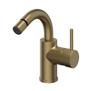 Miscelatore per Bidet a leva singola in oro opaco satinato arte Jazz installazione rapida con rubinetti artistici dei rifiuti Click-Clack - Product Image 1