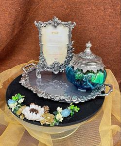 ถาดรูปไข่15นิ้วทำมือชุบเงินทรงรีขนาดใหญ่ติดทนนานของขวัญคืนงานแต่งงานทำในอินเดียดีไซน์ล่าสุด - Product Image 3