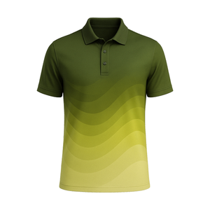 Polo de golf personalizado bordado 88% poliéster 12% LICRA para hombre diseño ajustado sublimación - Product Image 2