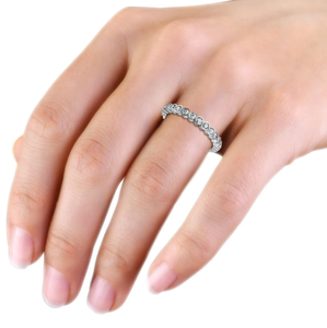 10k Gold Lab Grown <b>Diamond</b> Wedding Band Lab <b>Diamond</b> <b>Jewelry</b> Round Cut <b>Diamond</b> Band Engagement Ring Band for Women - Product Image 4