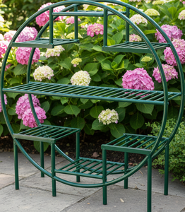 Support de plante en fer Global Aura, jardinière, support de plante, revêtement en poudre, écologique, style traditionnel de ferme, intérieur/extérieur, sol, 10 - Product Image 1