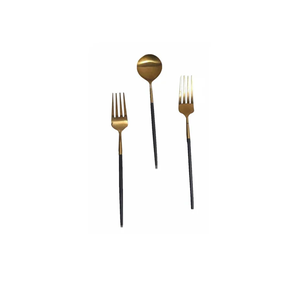 ช้อนตักสลัดทองเหลืองกระจกมีด้ามยาวช้อนทองเหลืองขัดเงาดีไซน์หรูหรา - Product Image 1