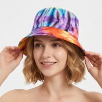 Topi Nelayan 3D Tie-Dye Bermotif Hip Hop, Bahan Bernapas, Dua Sisi, untuk Musim Semi Gugur, Pelindung Matahari Outdoor, Dewasa Unisex