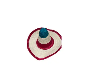 Parti meksika şapka 50cm İspanyol hasır Sombrero şapka Fiesta süslü elbise cadılar bayramı için parti günlük/renkli hasır şapka satış