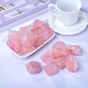คริสตัลควอตซ์สีชมพูธรรมชาติจากมาดากัสการ์ แบบหยาบ ไม่เจียระไน สำหรับทำเครื่องประดับและงานพันลวด - Product Image 1