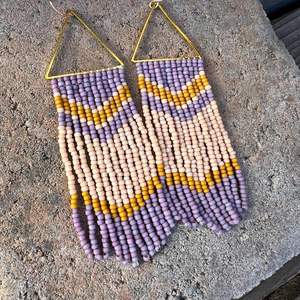 HF crafts ต่างหูลูกปัดอะคริลิคแบบโบฮีเมียนสำหรับผู้หญิงเครื่องประดับพู่ห้อยทอมือ - Product Image 6