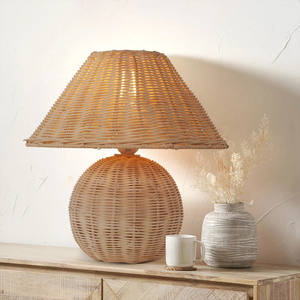 New <b>mushroom</b>-inspired table lamp with a warm natural color, handcrafted in Vietnam. Minimalist style for modern home décor. - Product Image 5