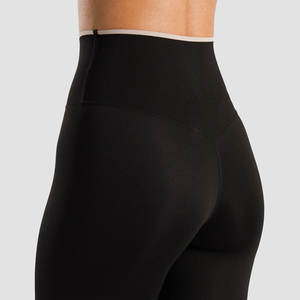 Women's High Quality Elastic Waist Spandex <b>Nylon</b> High Rise Gym Fitness Sport Pants Solid Pattern Custom Wholesale Yoga <b>Leggings</b> - Product Image 6