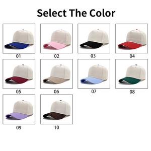 OEM ODM Custom Logo 5 Panel Two Tone Baseball Caps Structured 100% Cotton Gorras Wholesale Sport <b>Hats</b> - Product Image 5