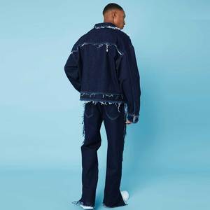 Veste en jean pour homme de taille normale de grande taille Veste en jean vintage en fausse fourrure pour homme de qualité supérieure - Product Image 4