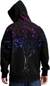 Nouvelle collection de 100% coton à manches longues épaule pente col rond imprimé confortable grande taille hommes pull à capuche - Product Image 5