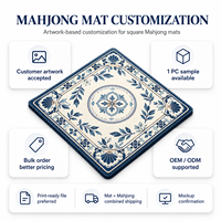 Tapis de mahjong personnalisé, personnalisable avec votre propre illustration, 2 options de taille, tissu imperméable avec dos en caoutchouc, antidérapant