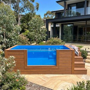 Piscine hors sol en fibre de verre ronde de 15 pieds, résistante aux UV, avec filtre, pompe et échelle pour la cour familiale - Product Image 3