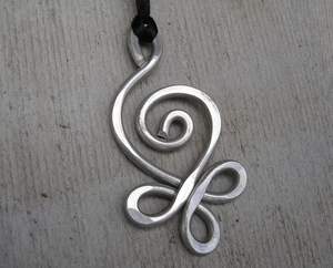 Nuevo collar de acero inoxidable creativo Irregular hecho a mano espiral colgante collar para regalo colgante estilo de barra larga de moda - Product Image 3