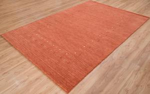 Burnt Orange Gabbeh <b>Rug</b> Minimal Tribal Wool Area <b>Rug</b> <b>Boho</b> Terracotta Home Decor Large Floor Carpet 3020 - Product Image 2