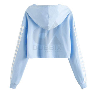 Nuevo Diseño Sudadera Corta con Capucha para Mujer, Logotipo Personalizado, Invierno, Algodón Suave, Transpirable, Estilo Urbano - Product Image 2