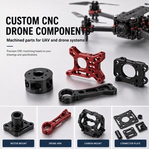 Componentes Mecánicos de Aluminio y Acero Inoxidable, Mecanizado CNC de Precisión Personalizado, Piezas Electrónicas para Drones, Piezas para Drones de Carga Pesada - Product Image 4