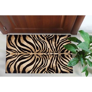 Zebra Pattern Printed <b>Rug</b> - Modern Black <b>Rugs</b> for Home Decor,<b>Chenille</b> <b>Rug</b> - Product Image 5
