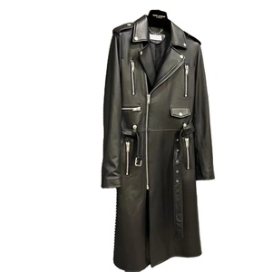 Manteau en peau de mouton importé vêtements pour femmes de haute qualité veste de printemps de style modèle longue avec ceinture - Product Image 1