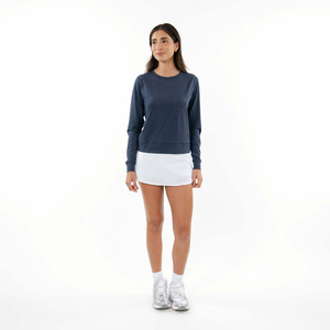 Sudadera de cuello redondo para mujer, cómoda, absorbente de humedad para correr, gimnasio, ropa informal atlética, bordado 3D de invierno - Product Image 1