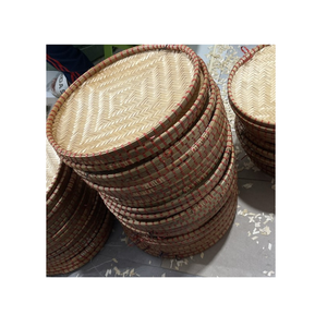Bandeja de bambú vietnamita Bandeja de bambú redonda al por mayor de alta calidad - Product Image 2