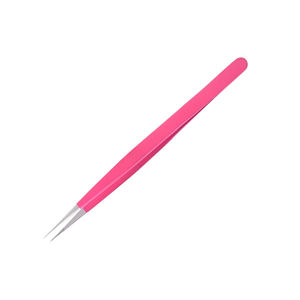 Pinzas para Extensión de Pestañas Personalizadas, Punta Puntiaguda, Mango Recubierto de Rosa, Acero Inoxidable Alemán, Pinzas para Pestañas Postizas para Belleza - Product Image 4