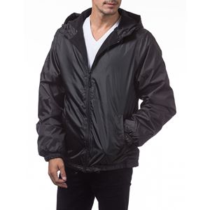 Veste coupe-vent à capuche pour homme, vêtement en coton personnalisé avec étiquette imprimée - Product Image 3