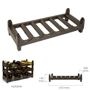 Portabottiglie Impilabile in Plastica per 6 Bottiglie - Product Image 1
