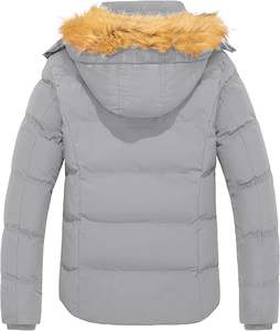 Moda artículo caliente ropa de calle al aire libre invierno logotipo personalizado de alta calidad de lona Stand Collar High Street Puffer chaqueta para hombres - Product Image 2