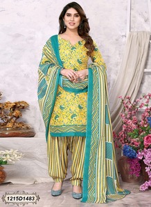 Nuevo 2023 Designer Party Wear Sexy Premium Quality Pure Cotton Kurti con pantalón y Dupatta con trabajo impreso Proveedor mundial - Product Image 4