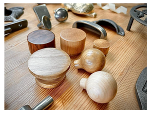 Poignées d'armoire et poignées de tiroir en bois massif naturel Boutons et poignées en bois pour meubles et armoires de cuisine Poignée de traction - Product Image 5