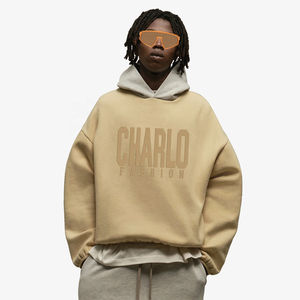 Sudadera con Capucha Personalizada al por Mayor para Hombre, Estilo Urbano, Oversize, de Alta Calidad, Hombros Caídos, Corte Cuadrado, 400gsm, con Estampado Puff - Product Image 1