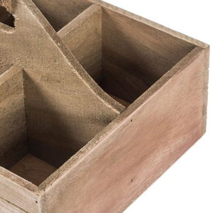 High Quality Durable Vintage Wooden Storage Box Farmhouse Rustic Wood <b>Caddy</b> for Tableware Available Reasonable Price Wholesale - Product Image 2