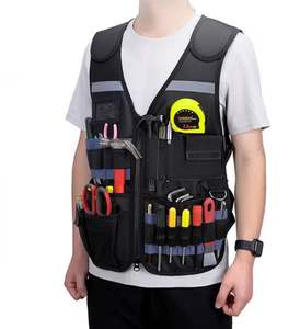 Mochila Multifuncional para Herramientas <span class=keywords><strong>de</strong></span> <span class=keywords><strong>Electricista</strong></span>, Resistente, con Múltiples Bolsillos Reflectantes, Cierre Impermeable, OEM, ODM, Venta al Por Mayor - Product Image 2