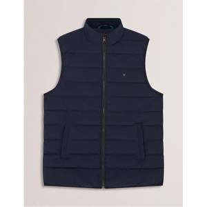 Chalecos Acolchados Sin Mangas para Hombre, Talla Grande, de Nailon, Color Sólido, Cuello Alto con Cierre y Bolsillos con Cremallera - Product Image 1