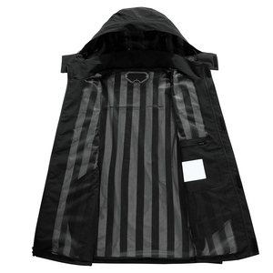 Chaqueta Impermeable 100% para Hombre, Cuello Alto, Logotipo Personalizado en la Parte Delantera, Transpirable, Ecológica, Ligera, Cortavientos, Venta al por Mayor - Product Image 3