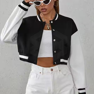 Veste Letterman Crop Top personnalisée, veste Letterman de superbe qualité, design unique, veste Letterman pour femmes - Product Image 4