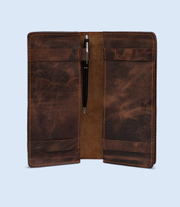 Porte-cartes haut de gamme concepteur usine en gros long pli Logo personnalisé RFID en cuir véritable portefeuille léger de qualité pour hommes - Product Image 4