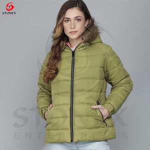 2025 fabricante logotipo personalizado invierno manga completa burbuja chaqueta ropa personalizada para mujeres - Product Image 1