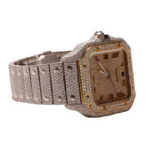 Lab Grown Diamond Relojes Hombres Lujo Iced Out Bust Down Watch Joyería con brillo brillante redondo en la marca de moda - Product Image 4