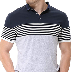 Tendencia logotipo bordado personalizado 100% algodón logotipo bordado personalizado hombres Golf negocios uniforme Color sólido Polo camisa - Product Image 6