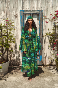 Kaftan de plage long en mousseline imprimée pour femmes, été, plage - Product Image 6