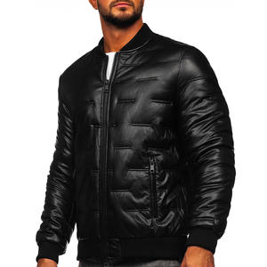 Manteau en duvet coupe-vent à fermeture éclair OEM et ODM blousons d'aviateur pour hommes/nouveaux blousons d'aviateur d'hiver coupe ample à la mode pour hommes - Product Image 3