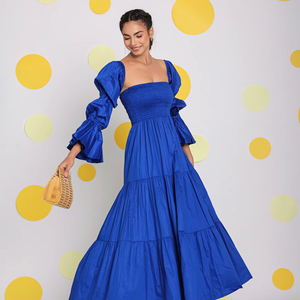 Royal Blue Summer Maxi Dress - 2025 New Design Elegant