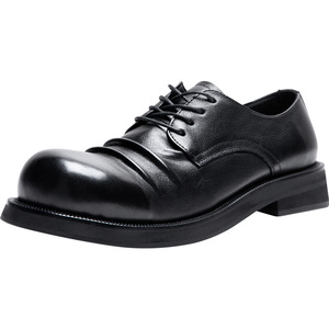 Zapatos de Cuero para Hombre, Transpirables, Impermeables, con Punta, Elegantes, Formales, Casuales, para Exteriores, que Aumentan la Altura, Tallas Grandes - Product Image 1