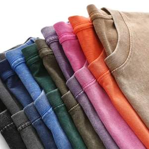 Camisetas Unisex Vintage con Lavado Ácido, Logotipo Personalizado, 100% Algodón, Lisas, Extra Grandes, Gruesas, para Impresión Tejida - Product Image 2