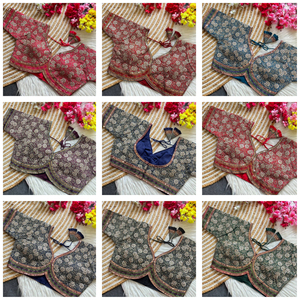 À la mode coupe ample Georgette femmes Blouse élégant brodé motif Floral Vintage tactile élégant Western Look bouton - Product Image 3