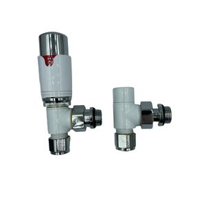 HM <b>Thermostatic</b> Radiator Valves 1/2x16mm White/Chrome Multilayer <b>Thermostatic</b> Head Household <b>Control</b> Included - Product Image 3