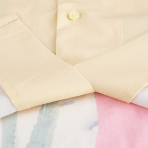 ชุดเดรสลำลองแขนยาวเข้ารูปสำหรับผู้ชายเสื้อผ้าซาตินถักลายมีกระดุมป้องกันรอยยับติดโลโก้ตามสั่ง - Product Image 5